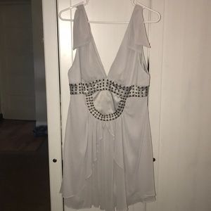 BCBGeneration V-neck Grecian Dress Chiffon